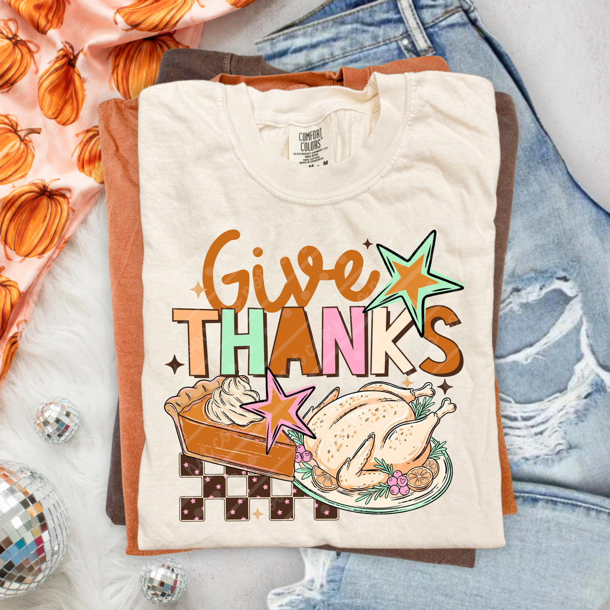 Give thanks turkey (exclusive) DTF Transfer