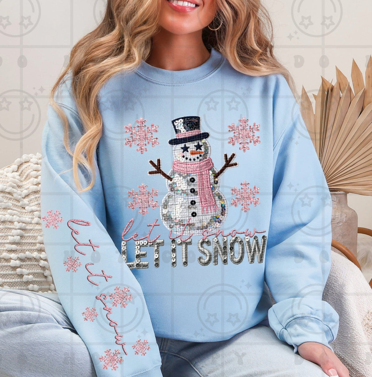 Let it Snow disco snowman (front only) (HW) DTF Transfer