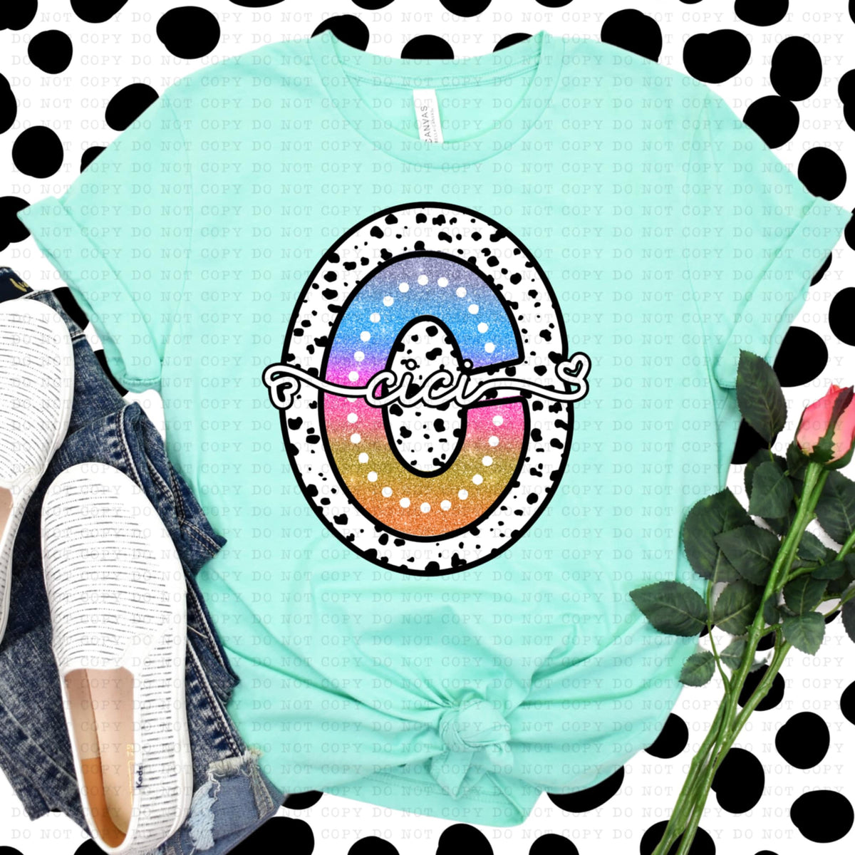 C cici tie dye dottie (ECHT) 94273 DTF transfer