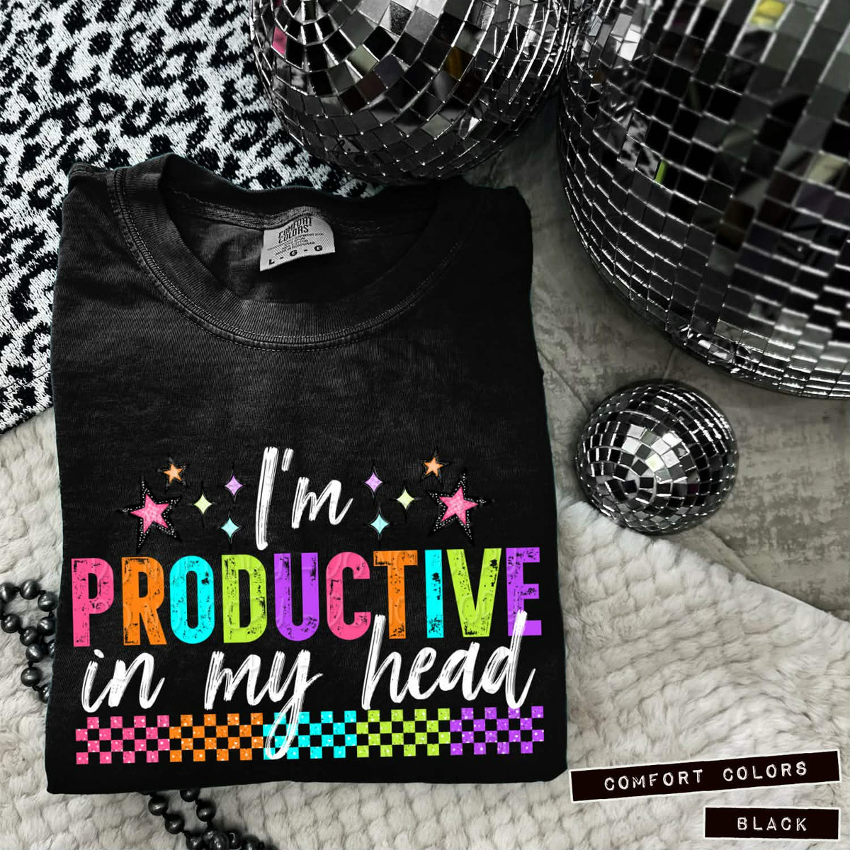 I’m productive in my head WHITE (DWS) DTF Transfer