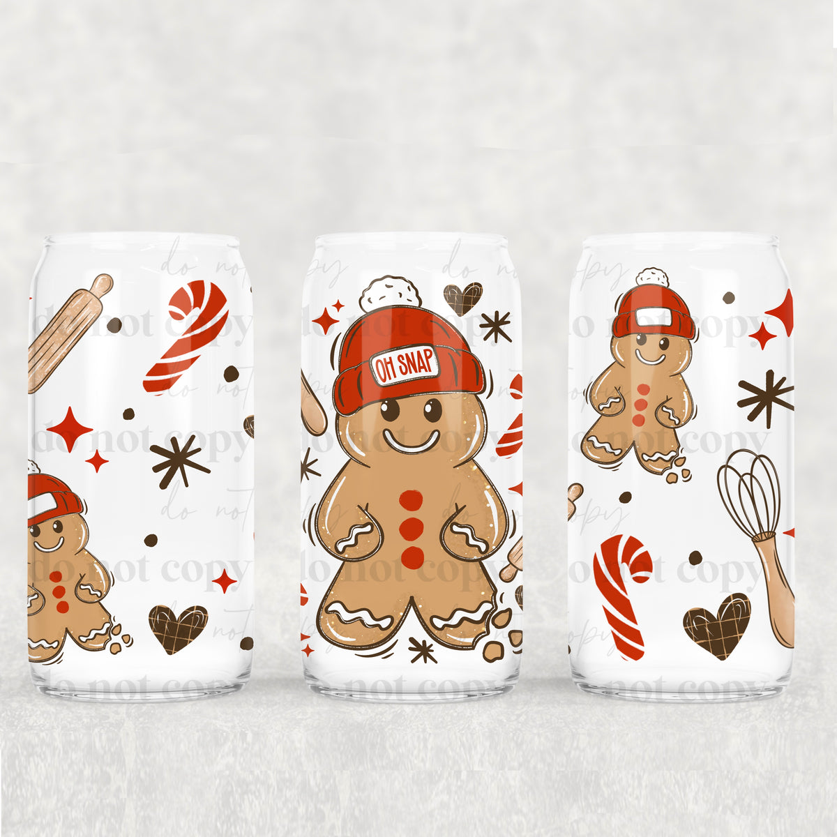 Oh snap gingerbread (csc) UV DTF WRAP