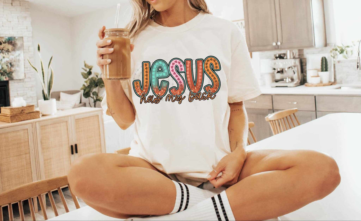 Jesus has my back 82167 DTF transfer