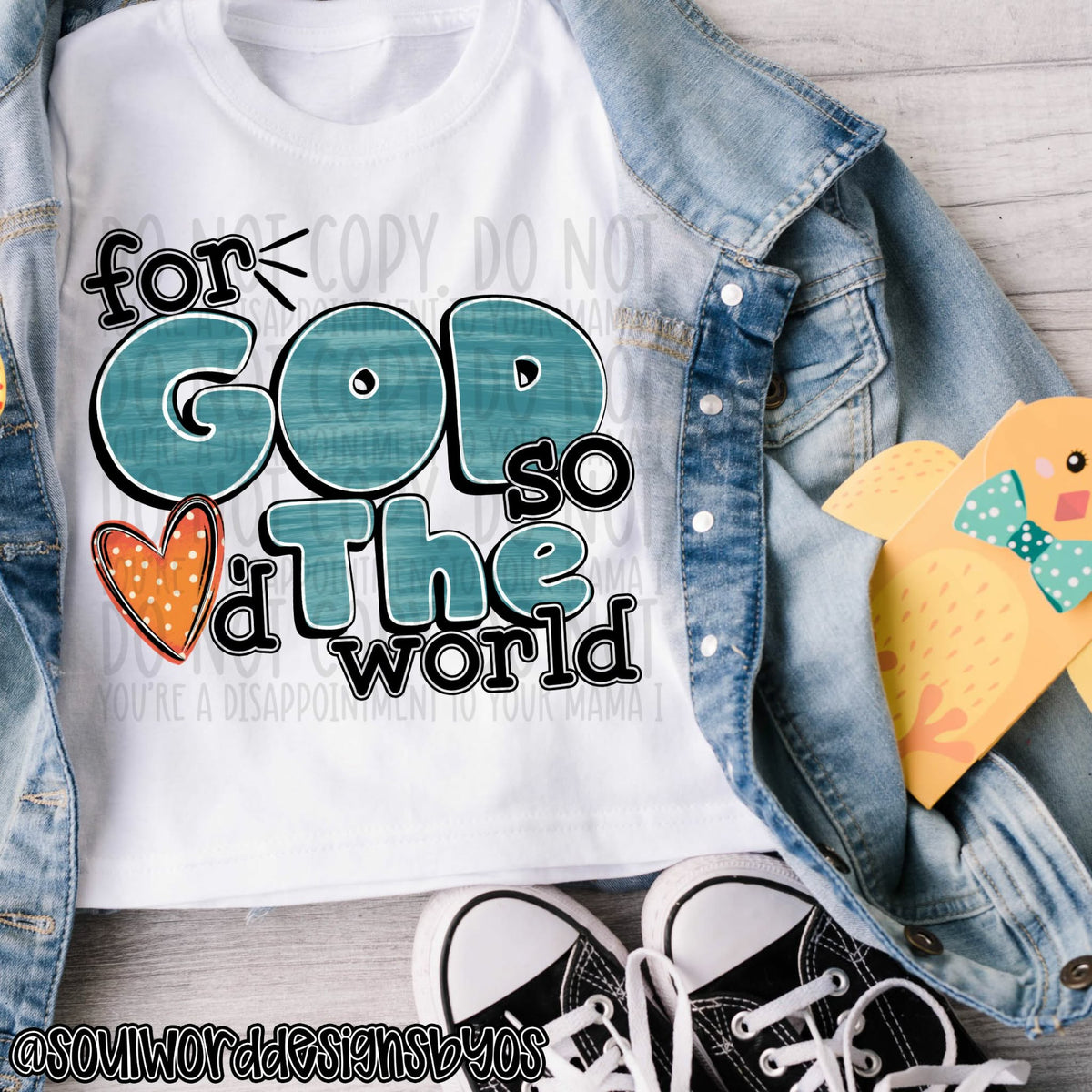 For god so loved the word blue (SWD) DTF Transfer