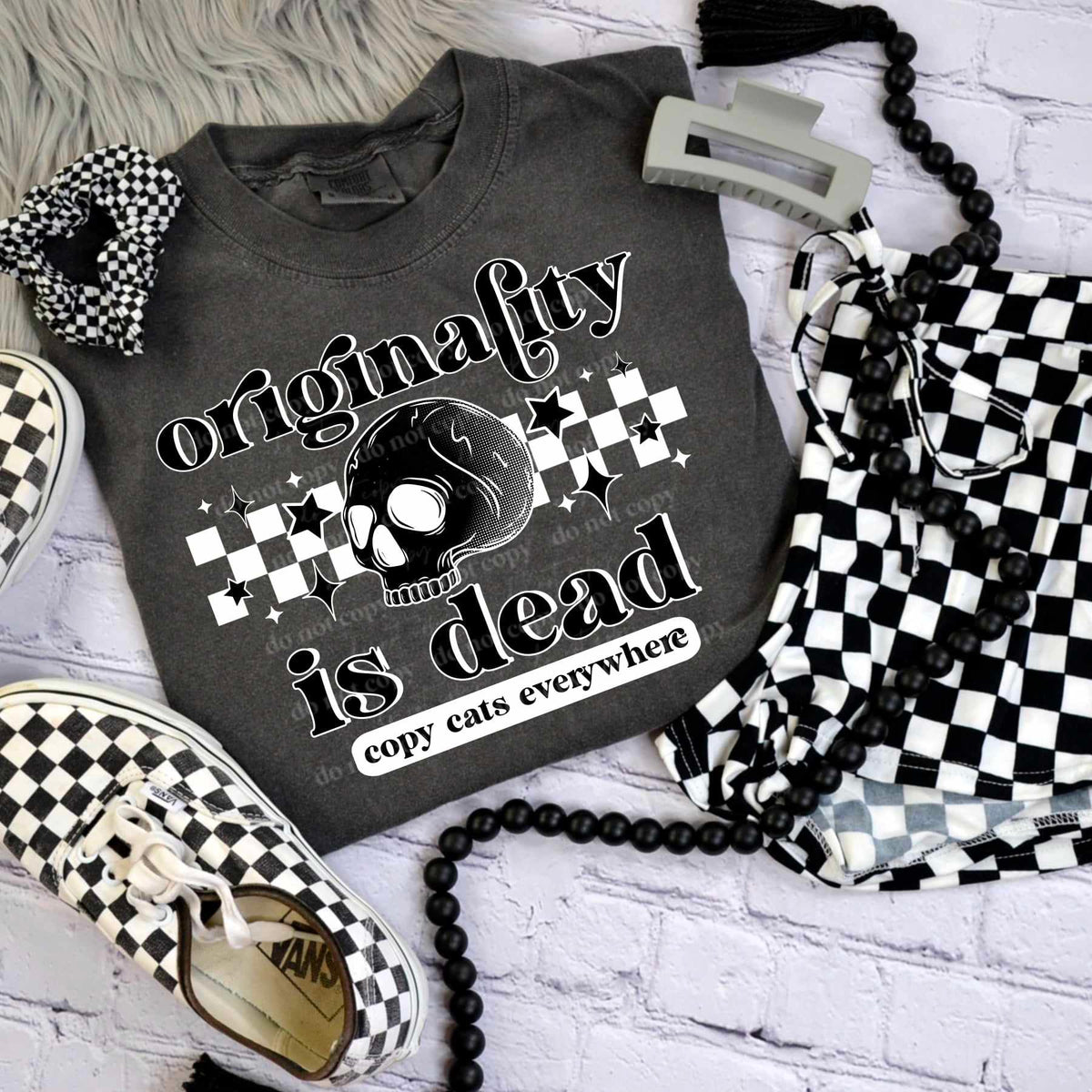 Originality is dead black (CSC) 55546 DTF transfer