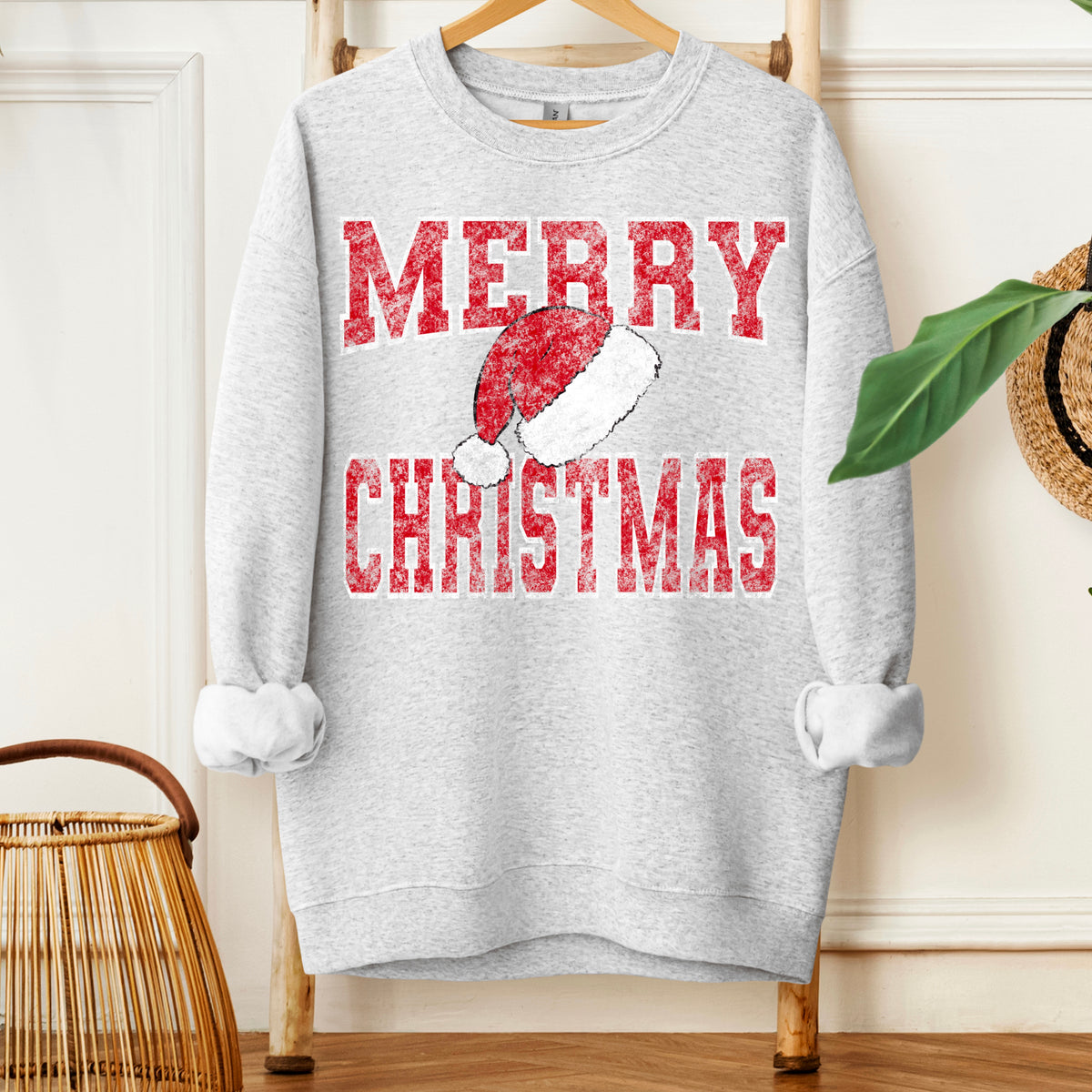 Merry Christmas With Santa hat DTF transfer