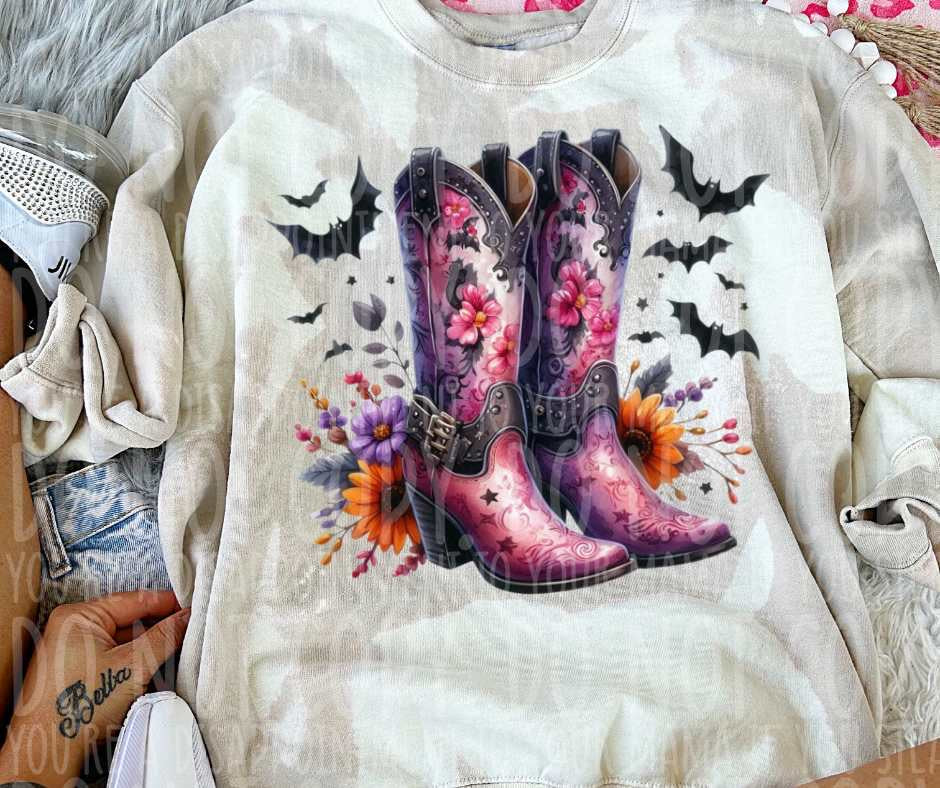 Florals boots (vintage) 53781 DTF transfer