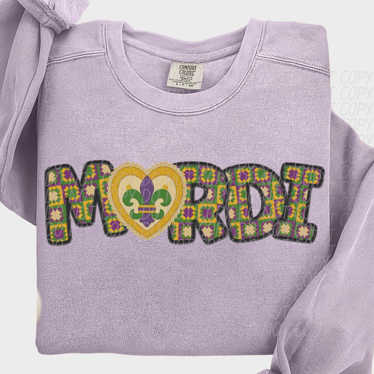 Mardi fluer heart (city) DTF Transfer