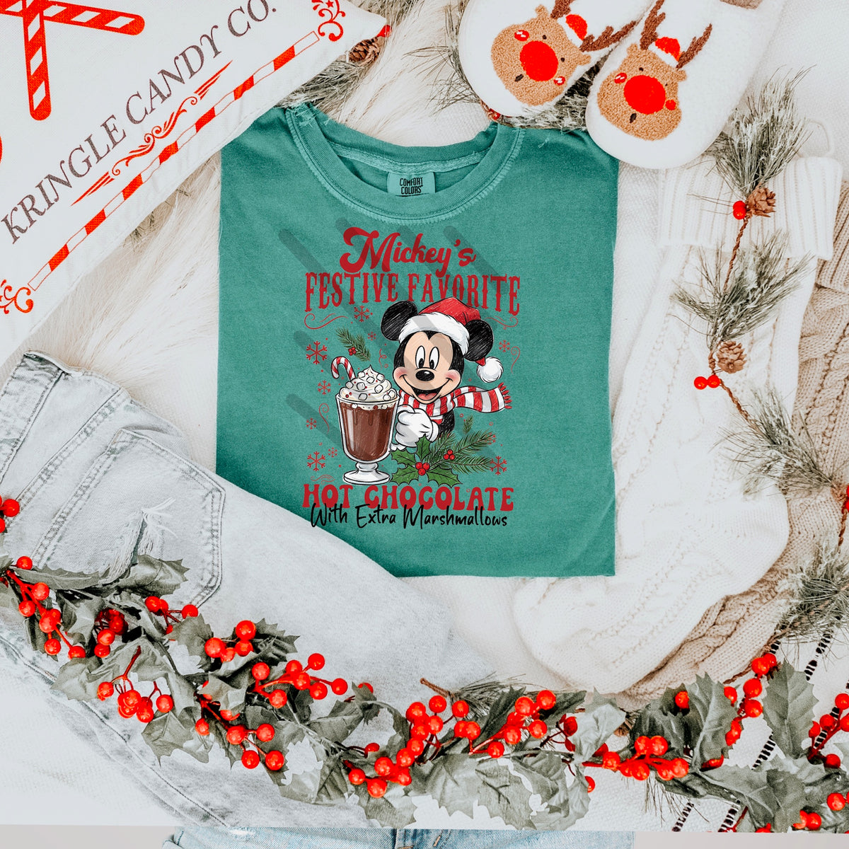 Mouse festive favorite hot Chocolate 115142 DTF transfer