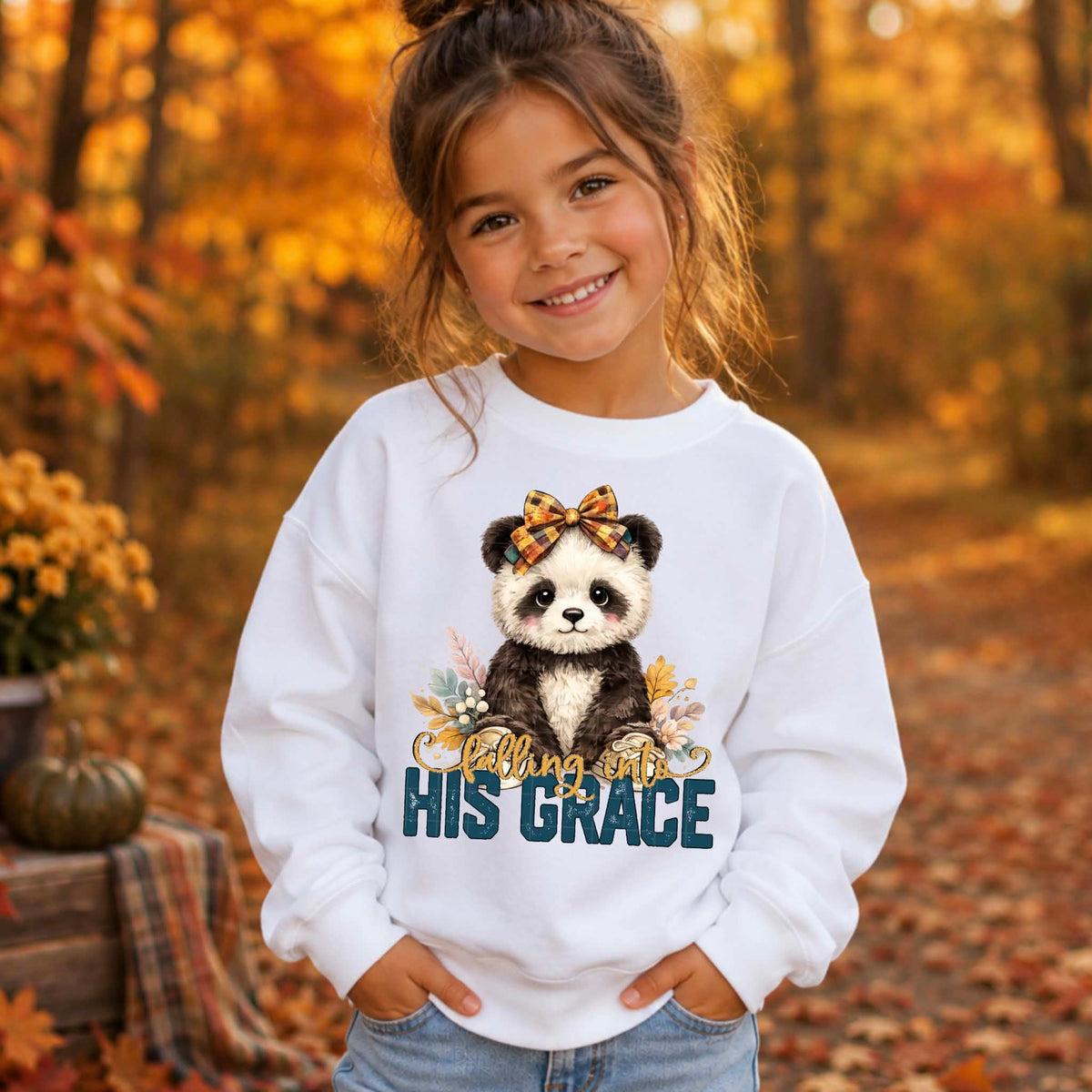 Falling for his Grace fall panda (SDD) DTF Transfer