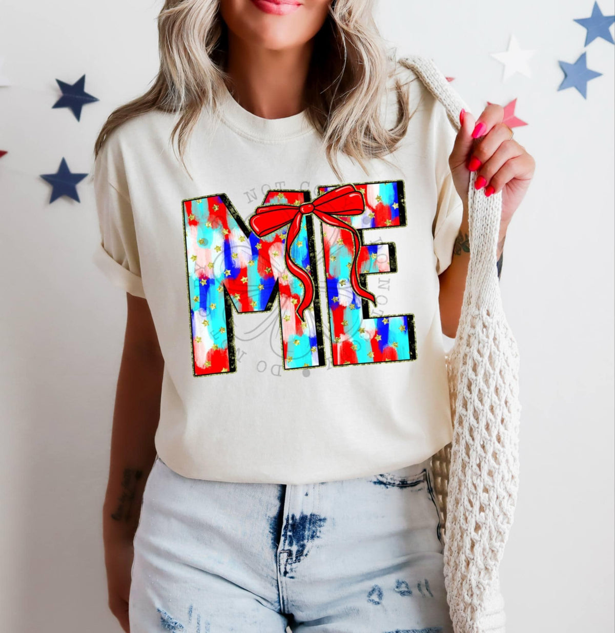 Patriotic brushstroke states DTF transfers