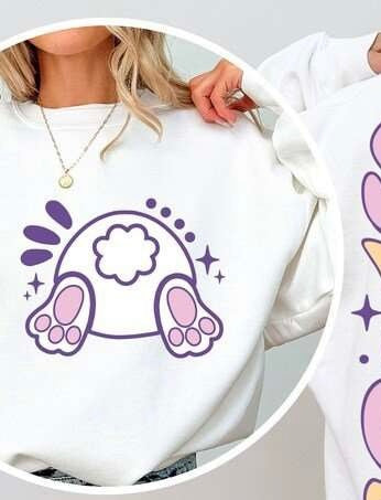 Bunny butt 84360 DTF transfer