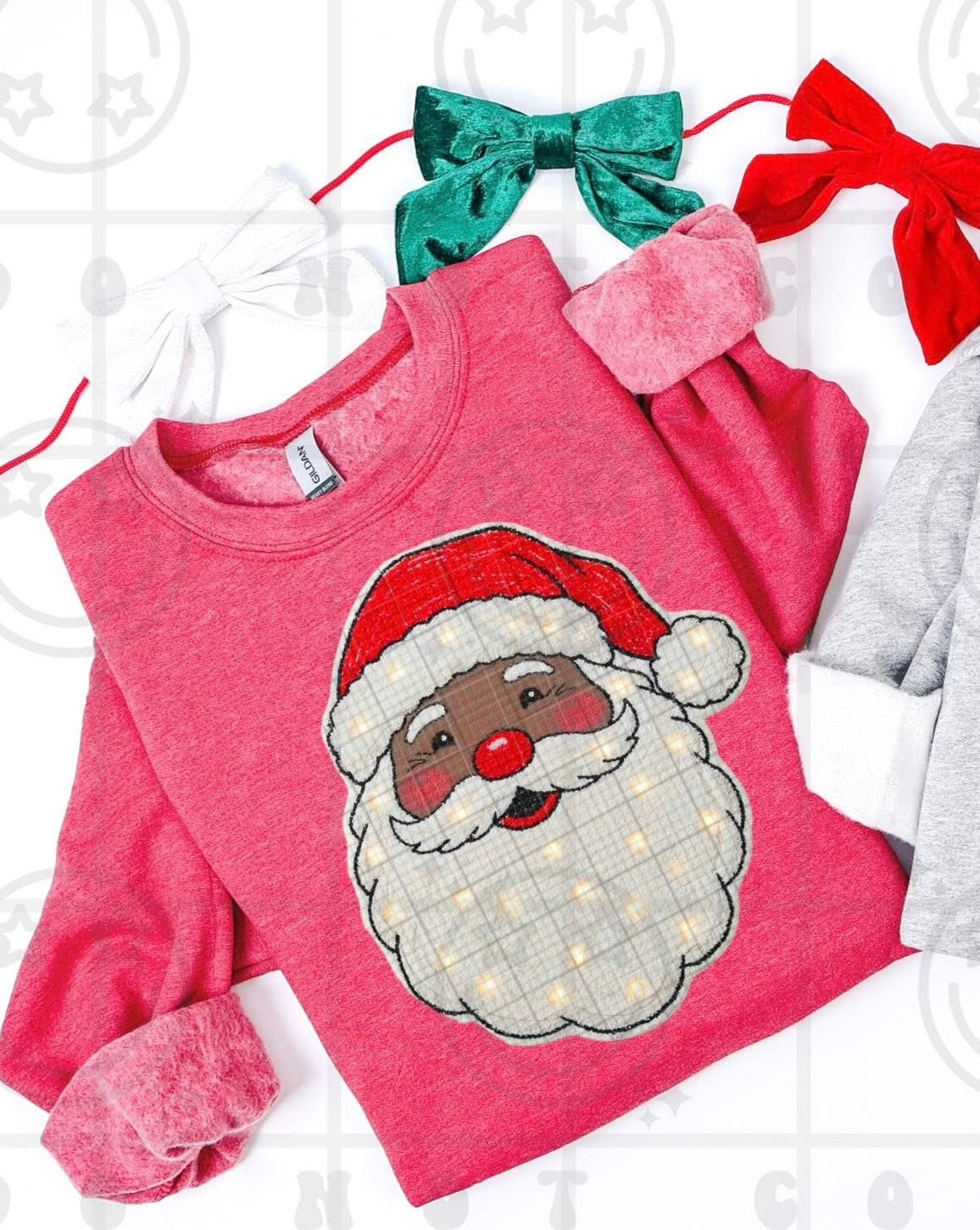 Faux light up Santa darker skin tone (HW) DTF Transfer