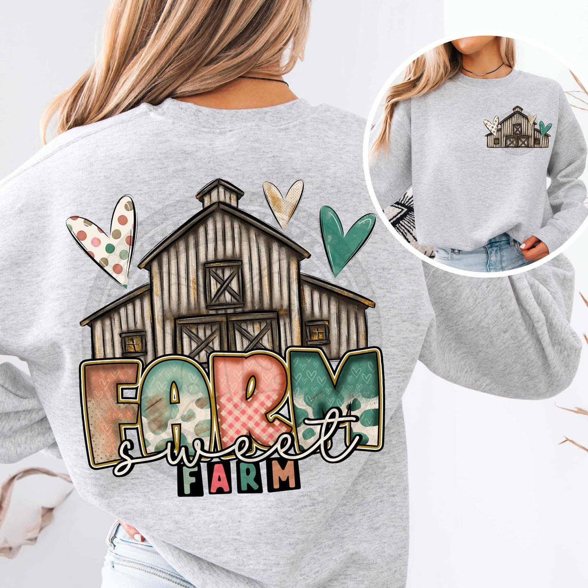 Farm sweet farm BACK 82689 DTF transfer