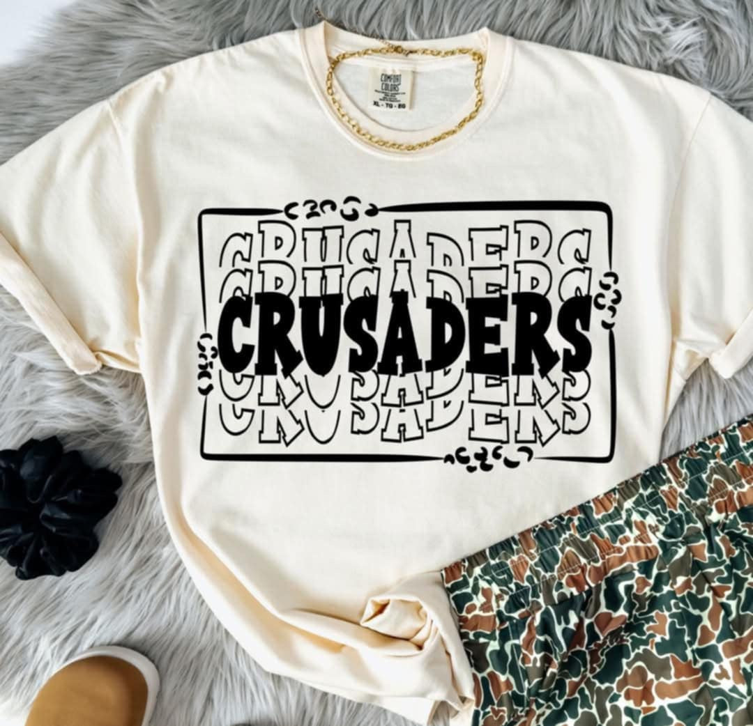 Crusaders stacked with frame (S&G) 98098 DTF transfer