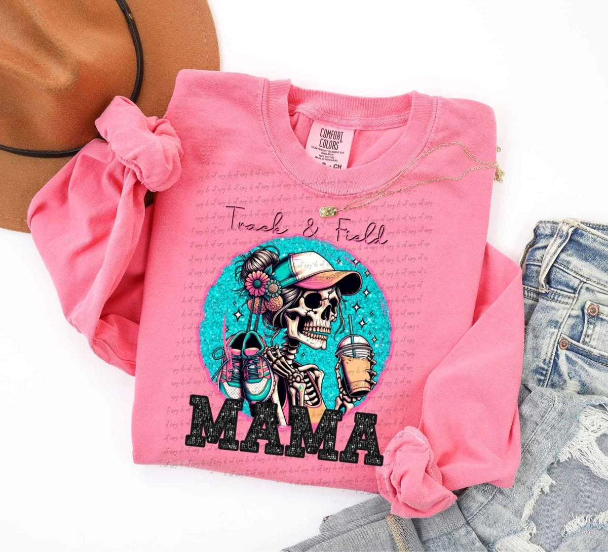 Track & Field Mama Skelly DTF transfer 13952