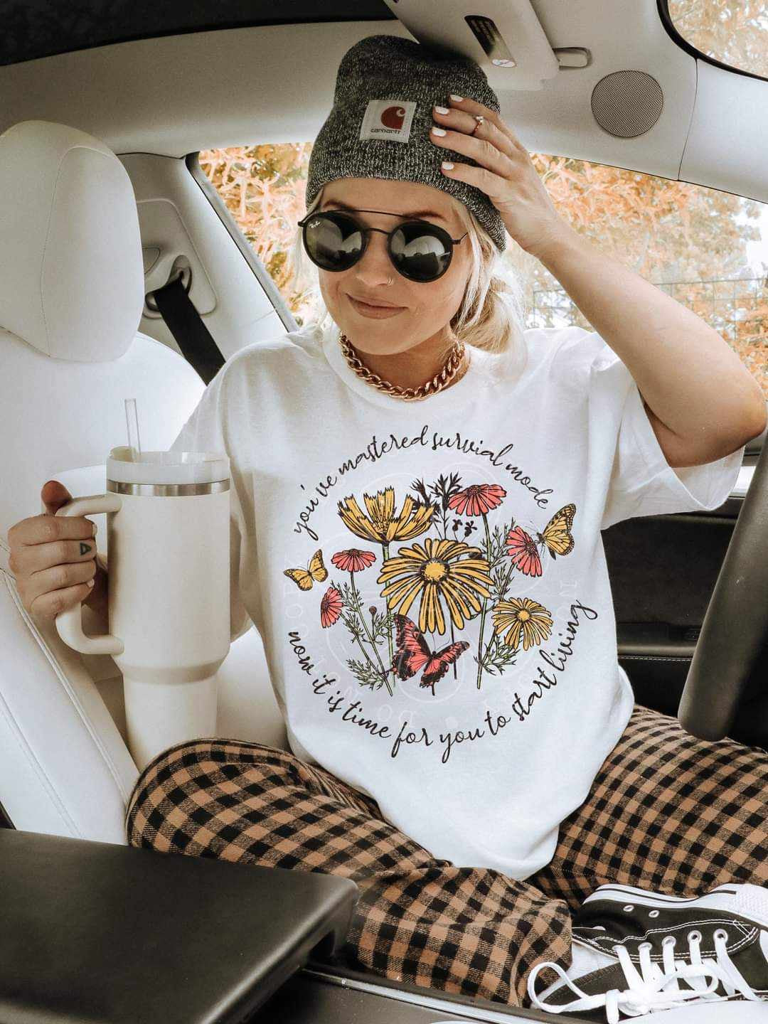 You’ve mastered survival mode flowers (LYTTLE) 53876 DTF transfer