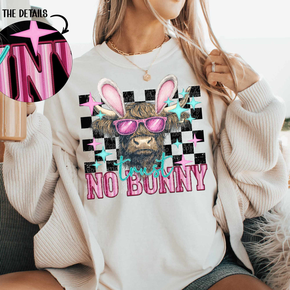 Trust no bunny cow (TTD) 84434 DTF transfer