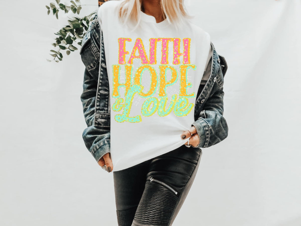 Faith hope love (C’s) 100486 DTF transfer