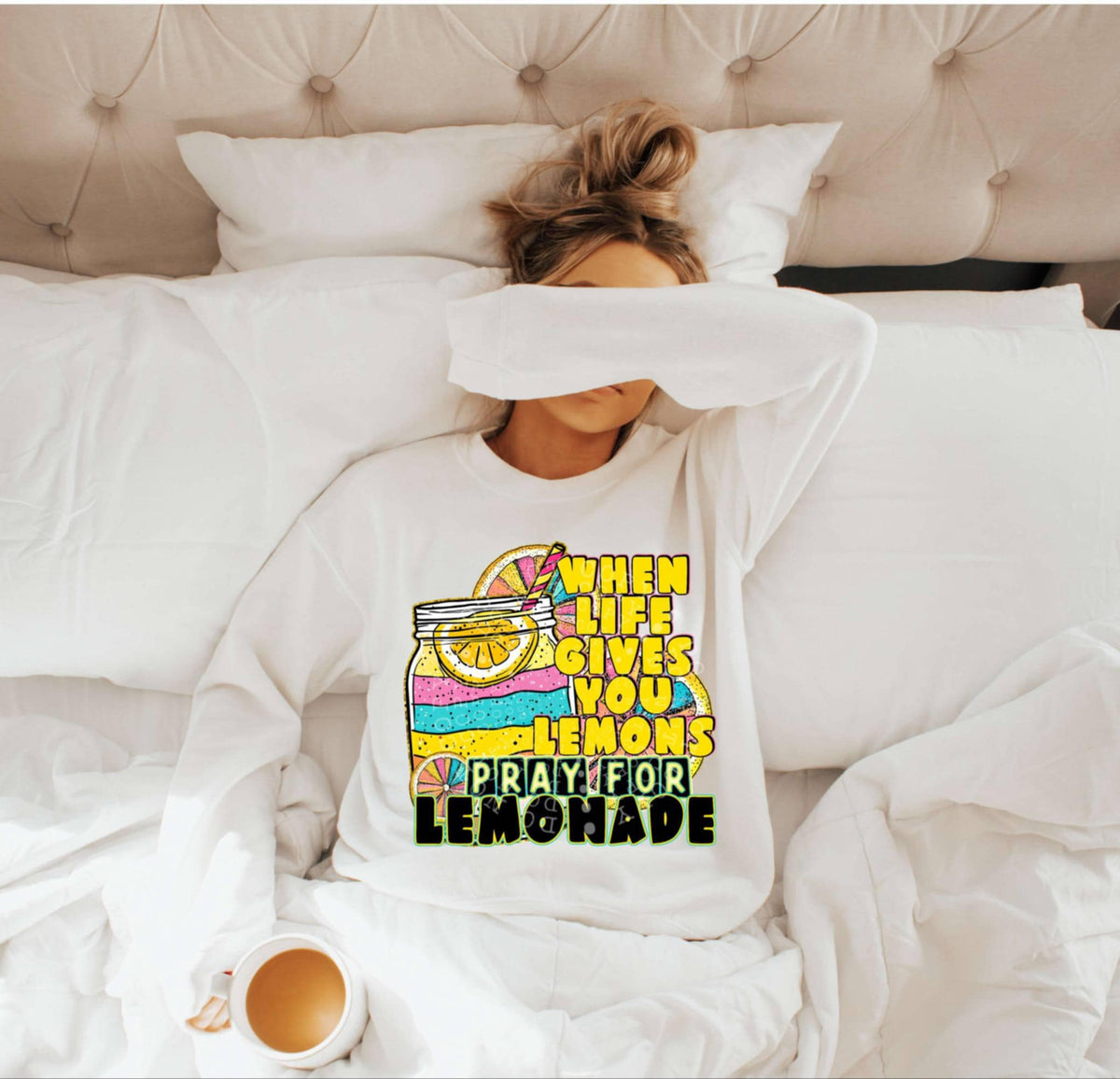 When life gives you lemons pray for lemonade 99398 DTF transfer