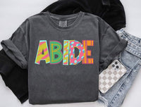 Abide patterned font (S&G) 60400 DTF transfer