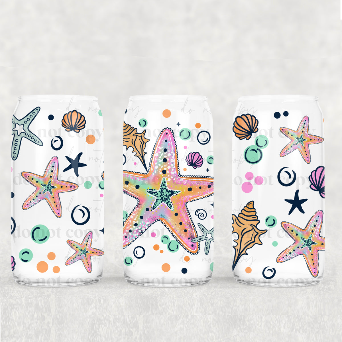 Colorful Starfish (CSC) UV DTF WRAP