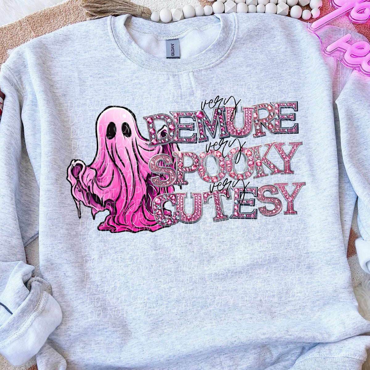 Very demure very spooky very cutest pink ghost (CITY) 55720 DTF transfer