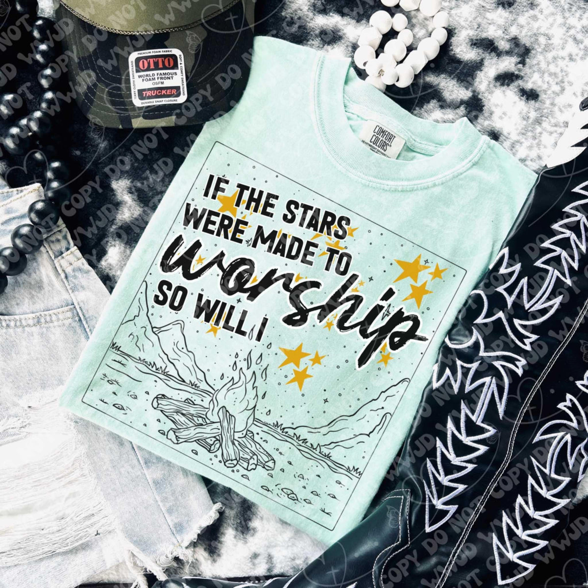 If the stars were made to worship so will I 106391 DTF transfer