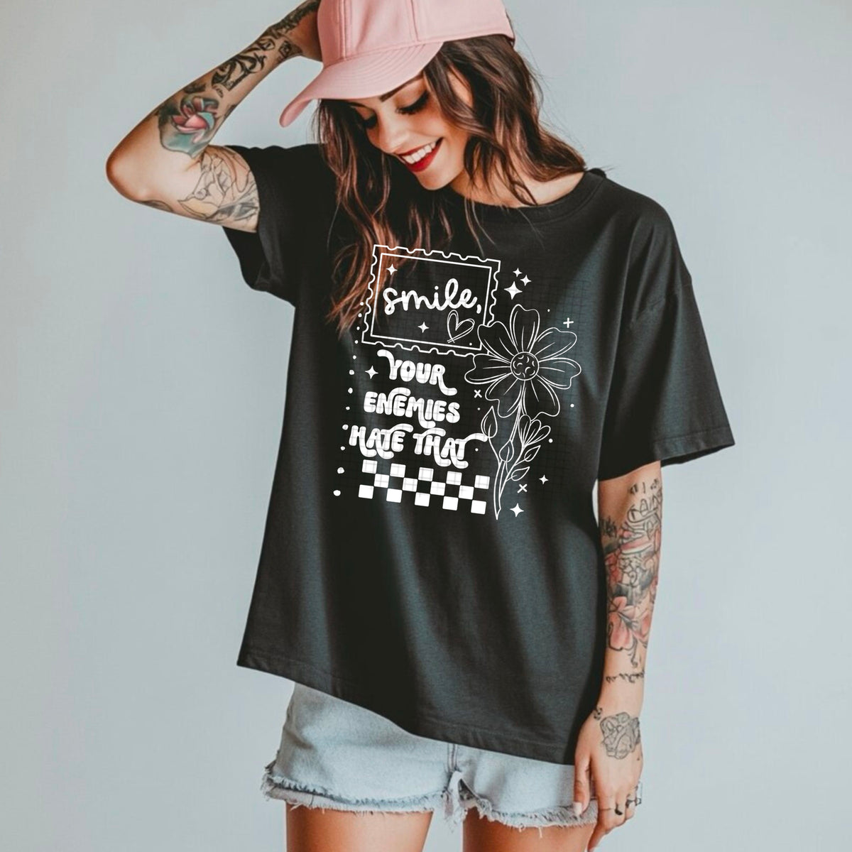 Smile your enemies hate that WHITE (CSC) DTF Transfer