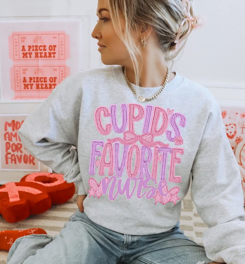 Cupids Favorite Nurse (s&g) DTF transfer