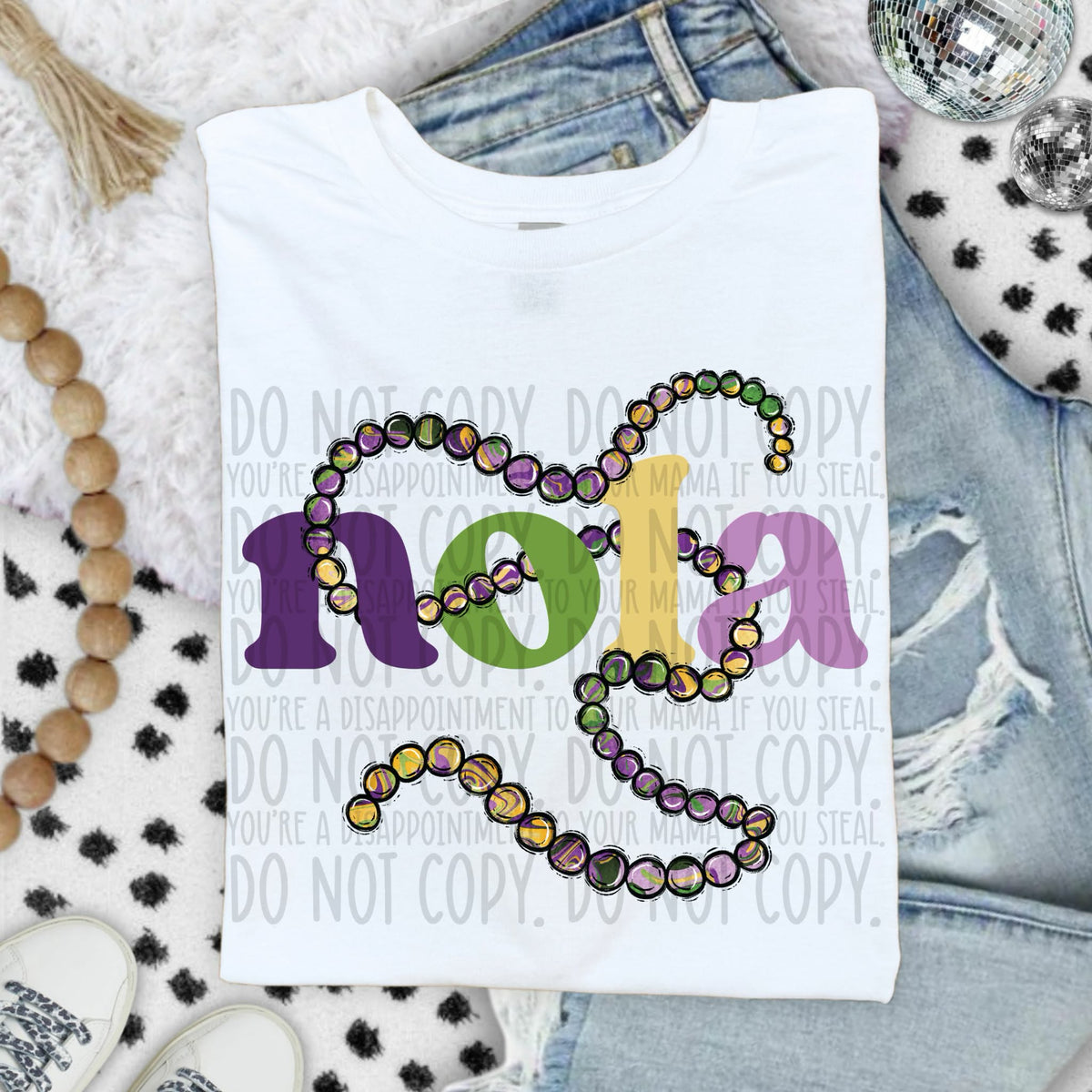 Nola beads (SWD) DTF transfer