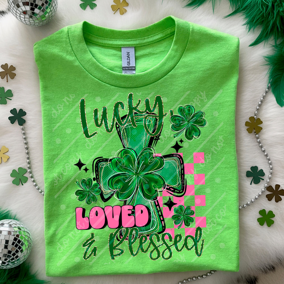 Lucky loved blessed cross (exclusive) DTF Transfer
