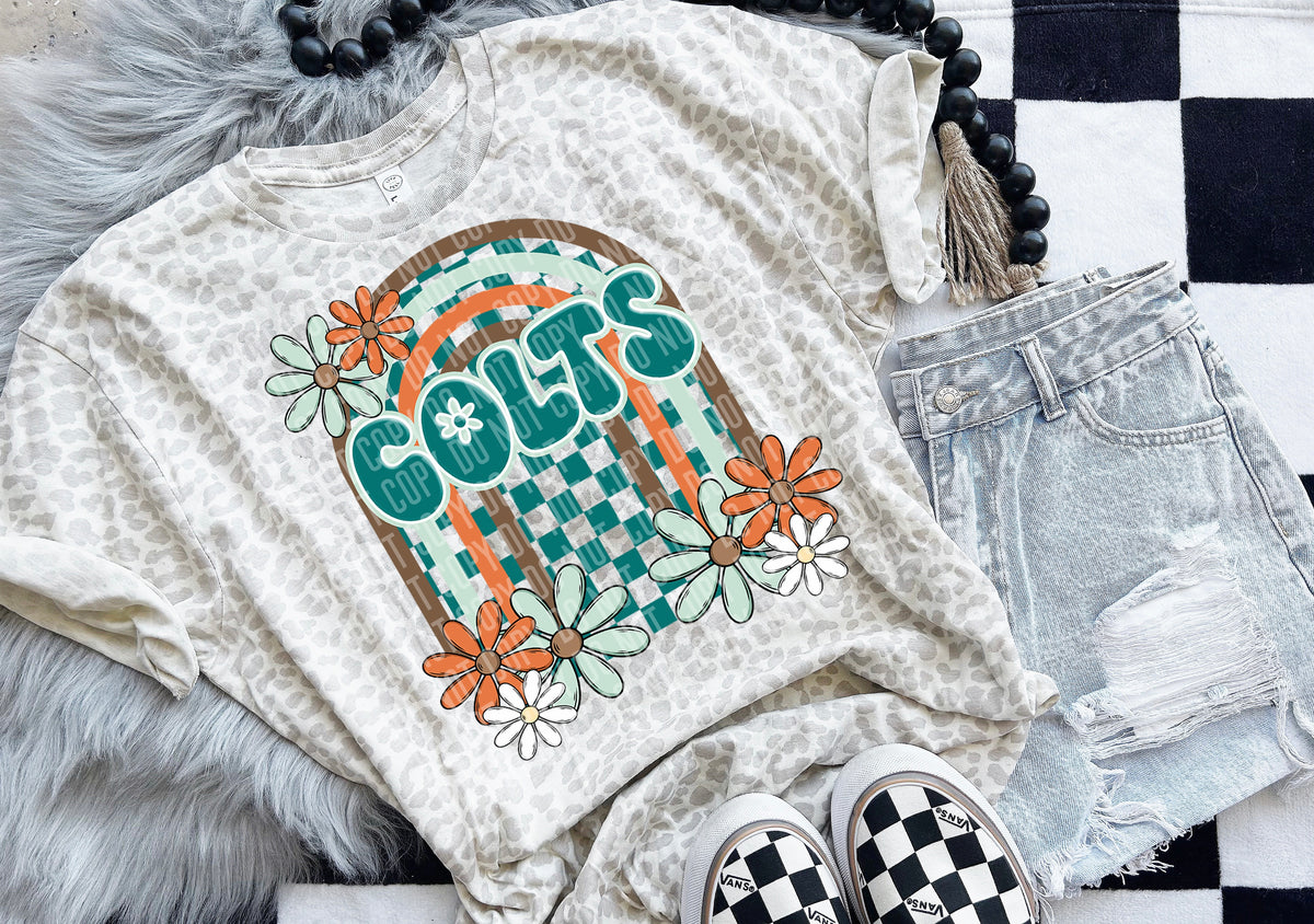 Floral Arch Mascot Colts 49238 DTF TRANSFER