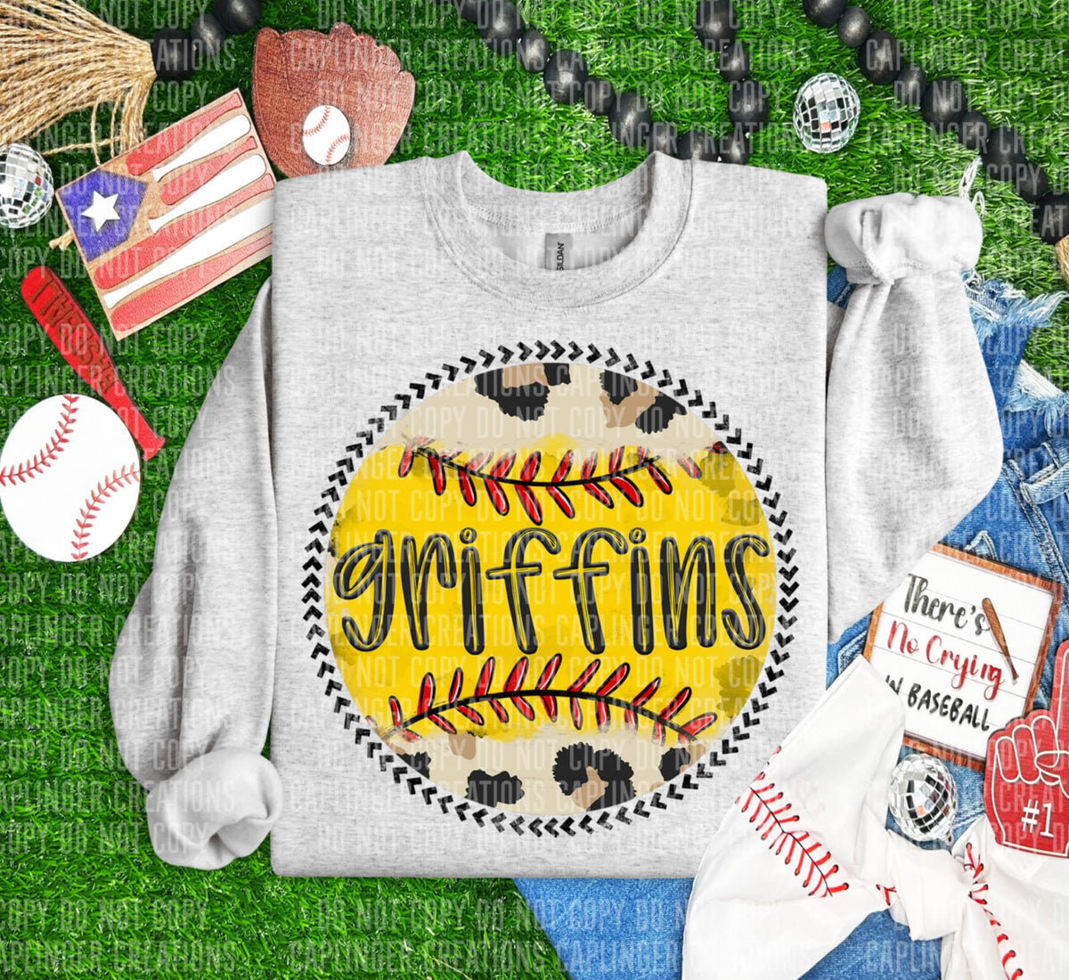 Griffins softball background (Caplinger) 90964 DTF transfer