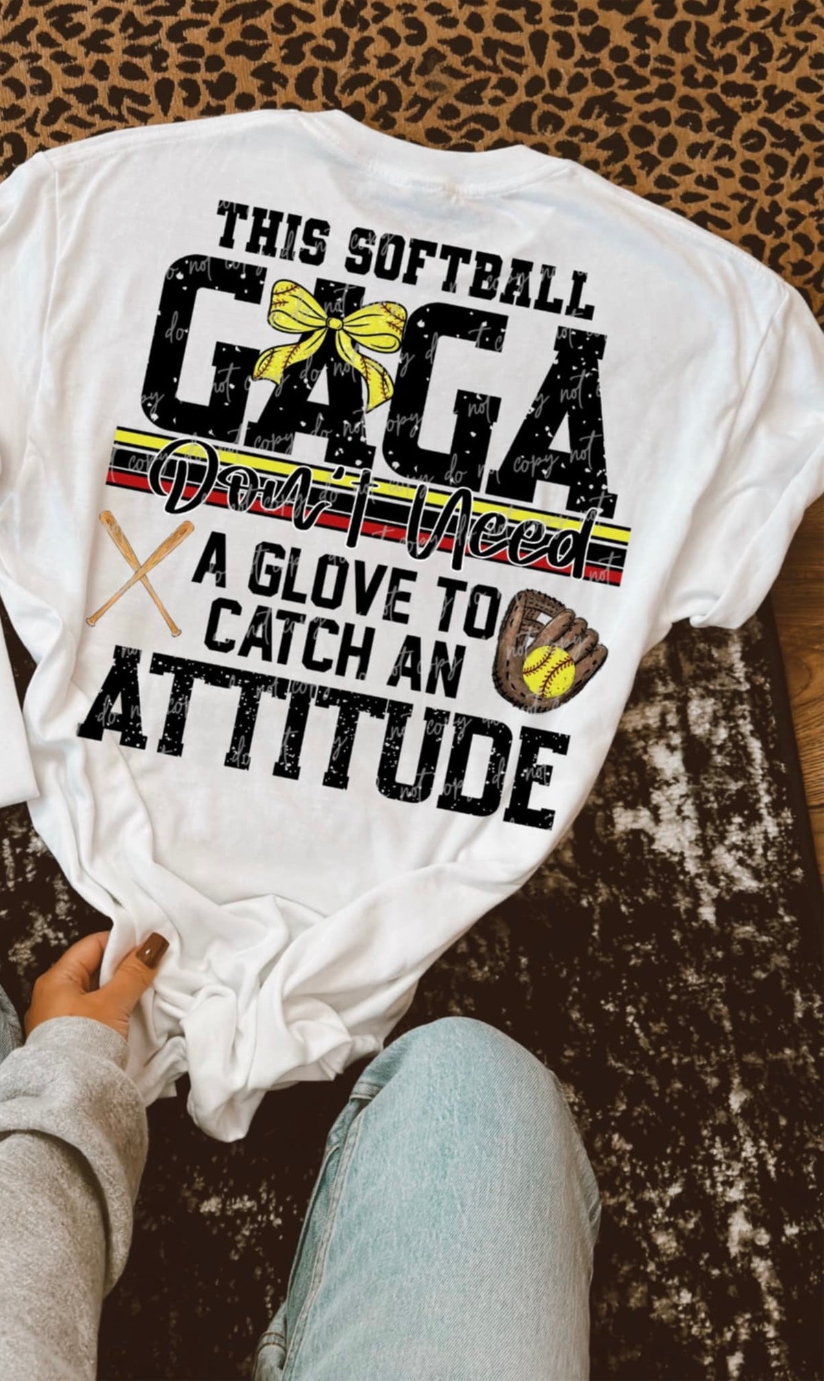 This softball Gaga don’t need a glove to catch an attitude BOW (VIRGO) 91071 DTF transfer
