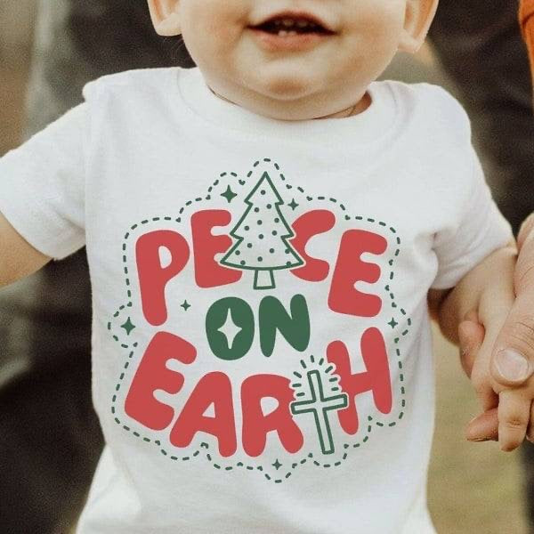 Peace on earth red and green (KARTA) 64080 DTF transfer