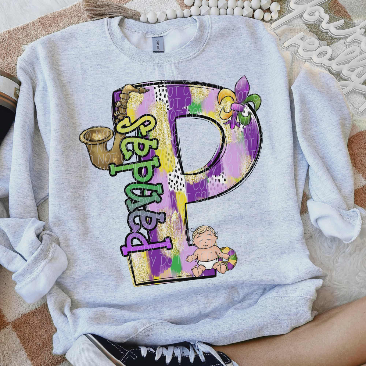 Pandas Mardi Gras (city) DTF Transfer