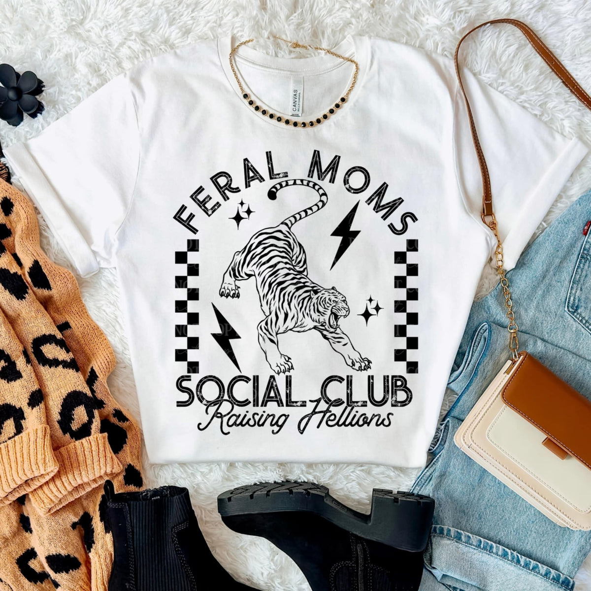 Feral mom social club BLACK (ABD) 93166 DTF transfer