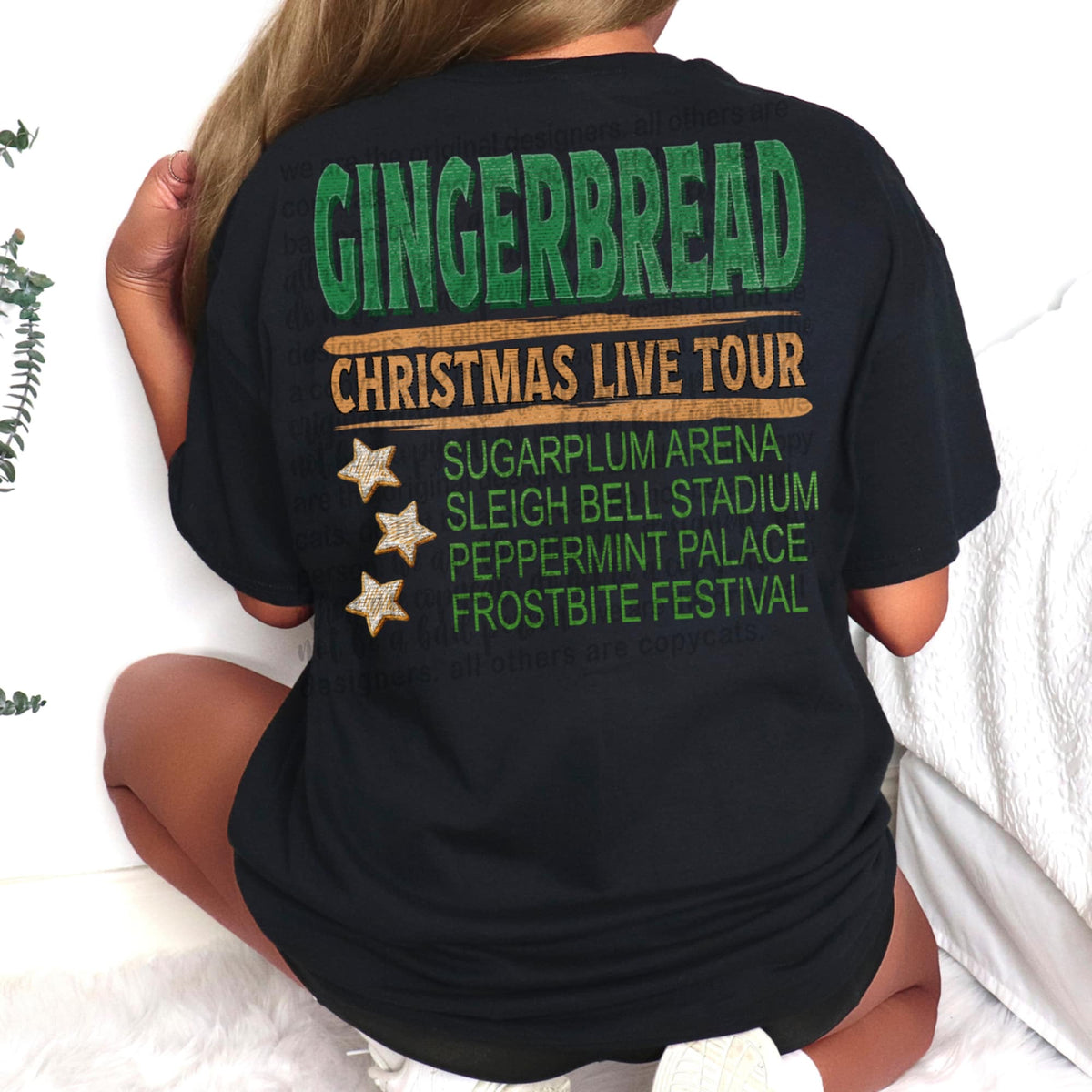 Gingerbread World Tour back (TTD) DTF Transfer