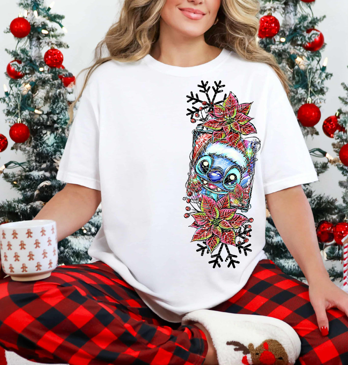 Christmas alien selfie SLEEVE (AG) DTF transfer