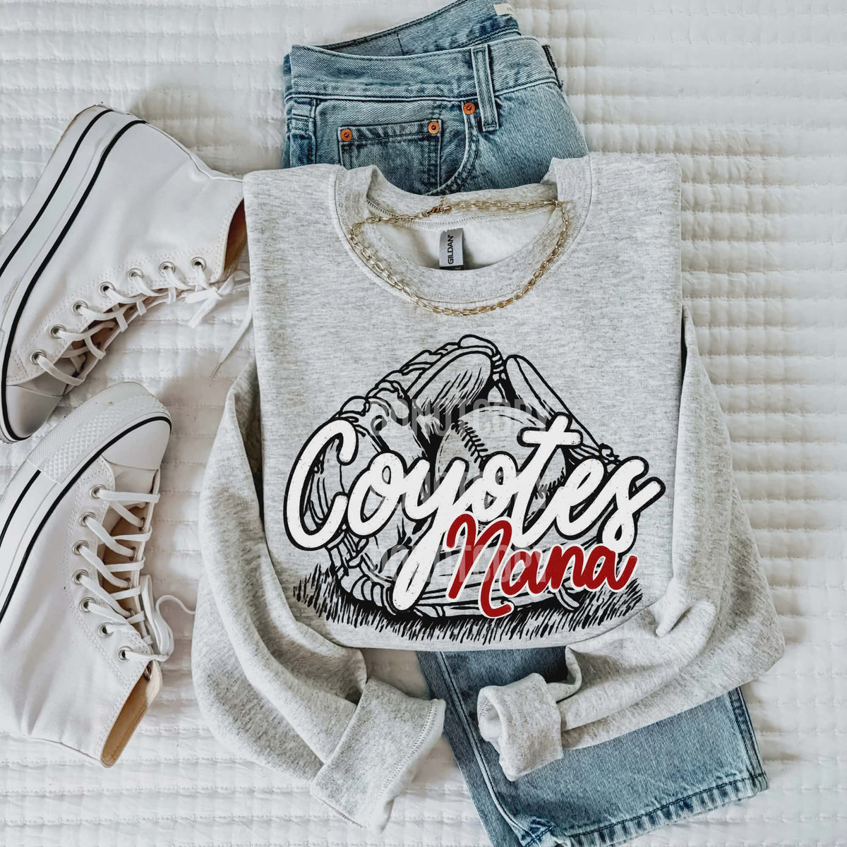 Coyotes Nana red cursive (CSG) DTF transfer