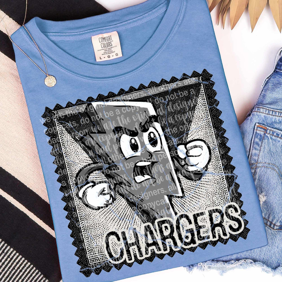 Chargers vintage stamp (TTD) DTF transfer