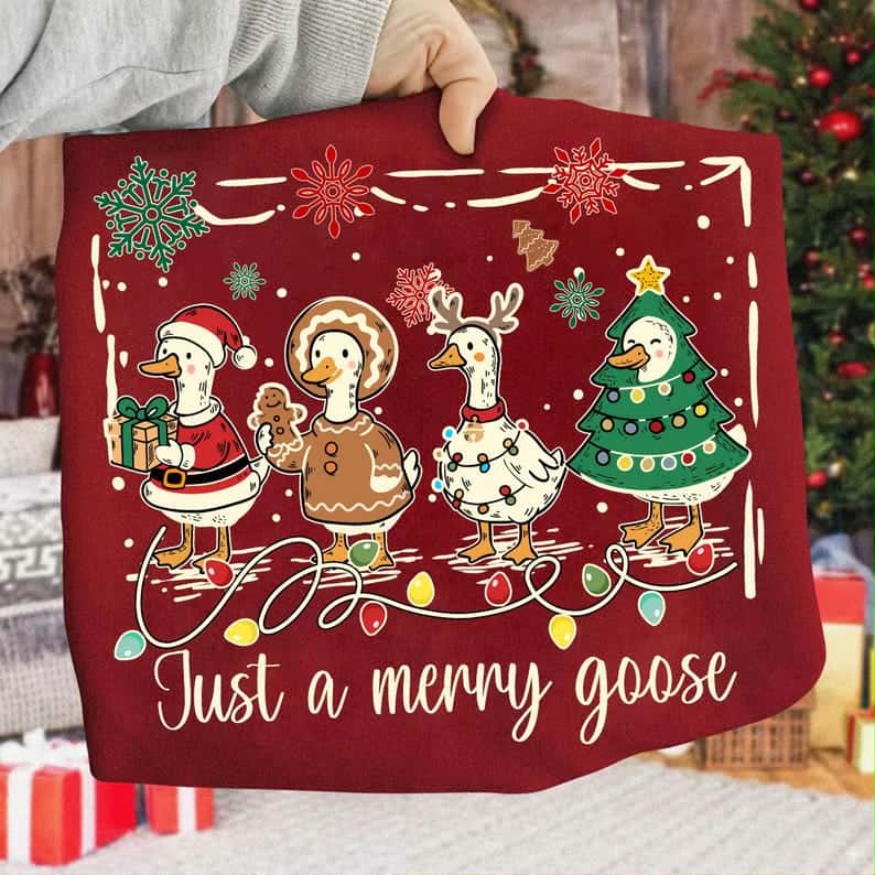 Just A Merry Goose DTF transfer