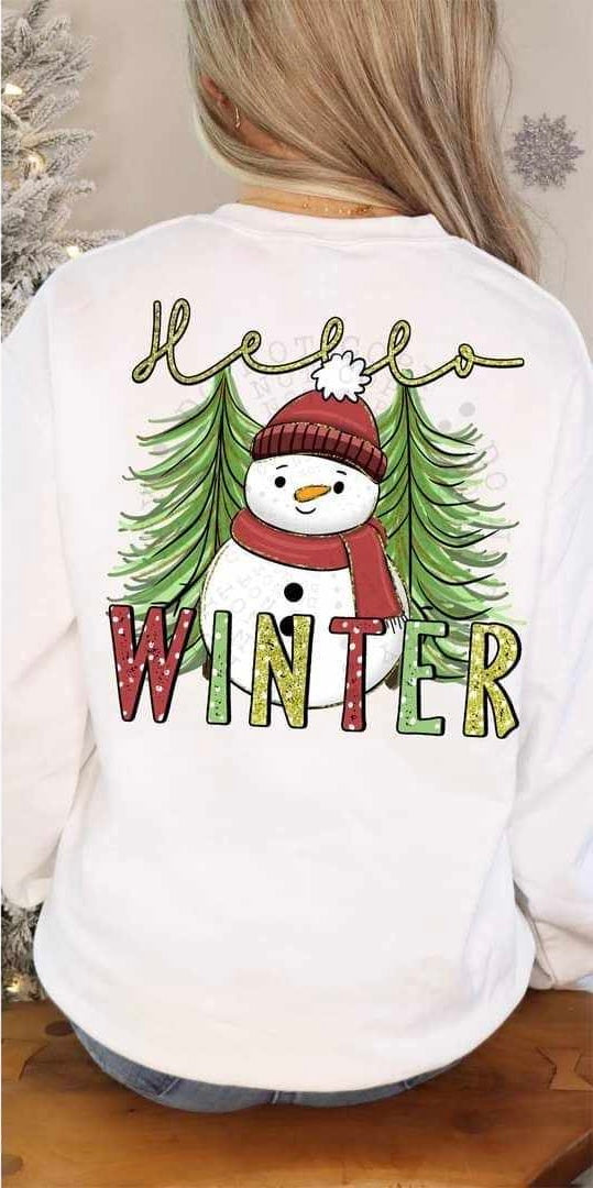 Hello winter snowman (C’s) 64765 DTF transfer