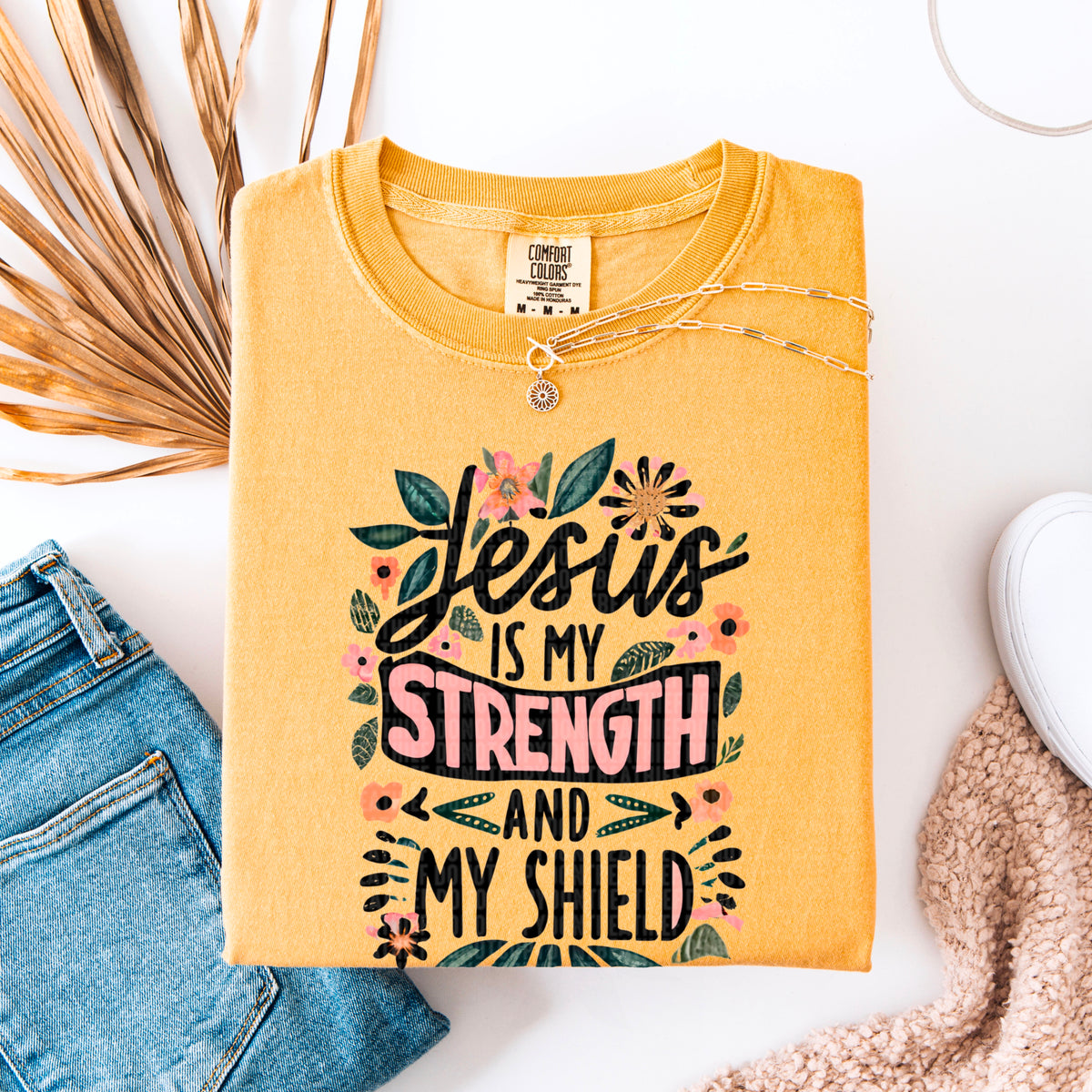 Jesus is my strength and my shield 95389 DTF transfer