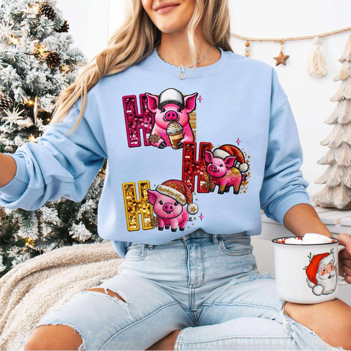 Ho ho ho pigs 67800 DTF transfer