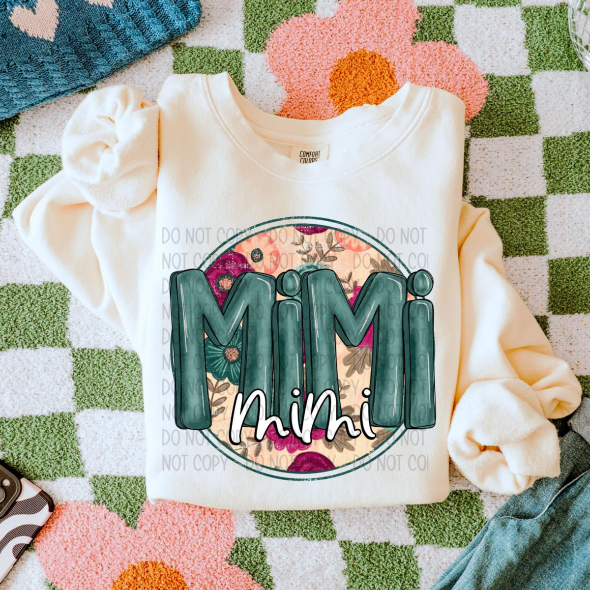 Mimi circle green font (SWD) 92287 DTF transfer