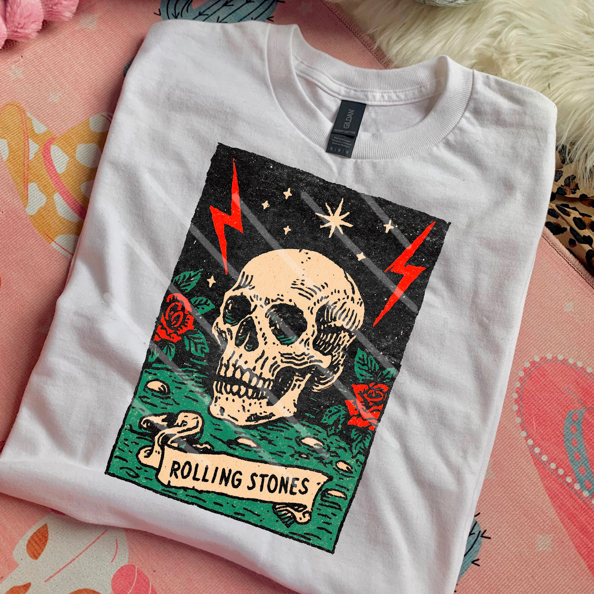 R Stones Skull (saved) 110501 DTF transfer