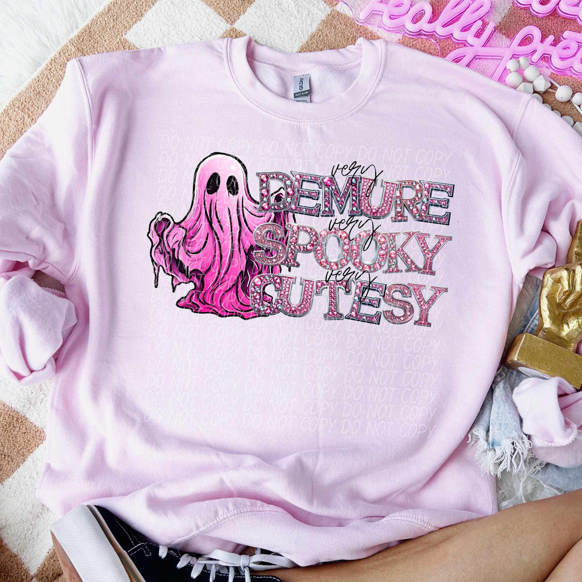 Very demure very spooky very cutest pink ghost (CITY) 55720 DTF transfer