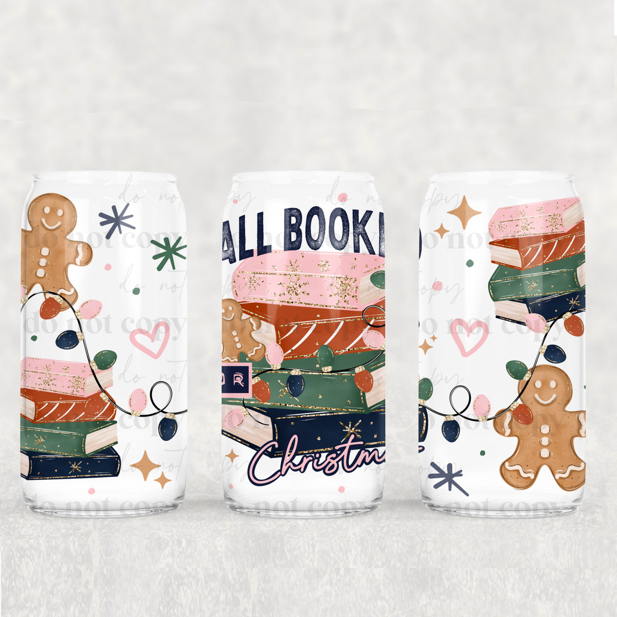 Booked for Christmas (csc) UV DTF WRAP
