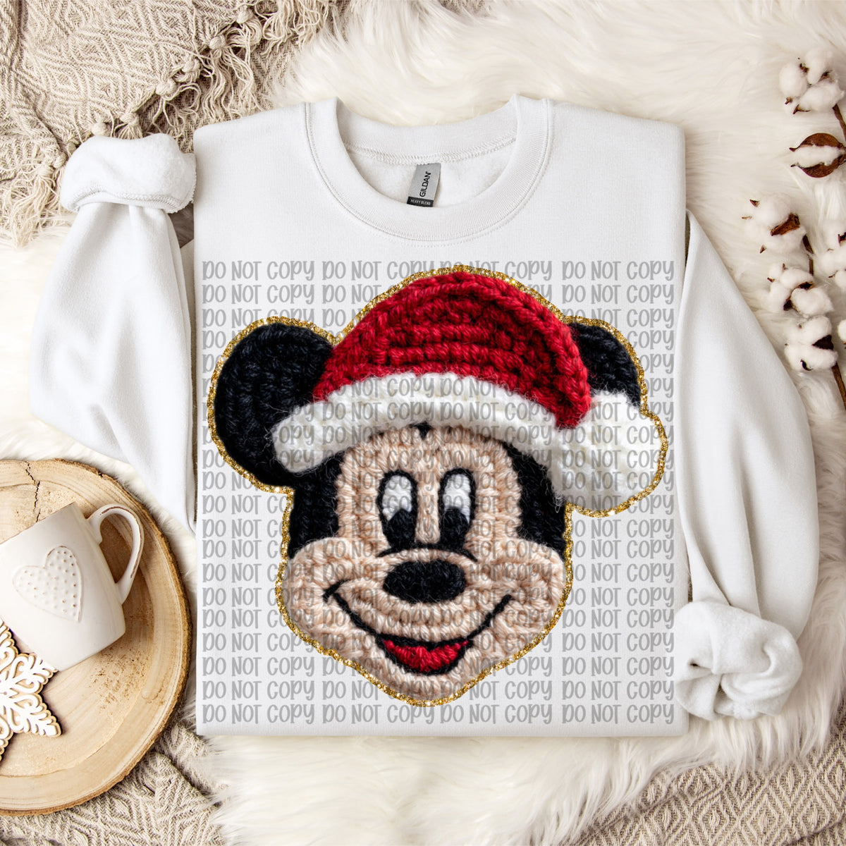 Faux Crochet Mouse (VP) DTF transfer